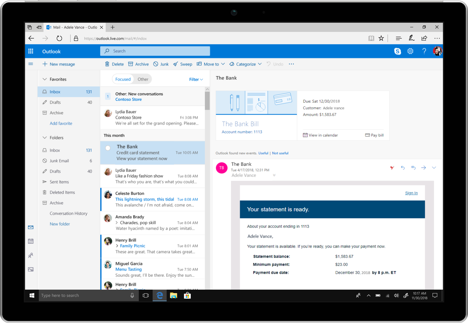 Can I uninstall mail and calendar and just use outlook and still have the same features? 000000_OutlookOnline_BillPay_surface_m2.png