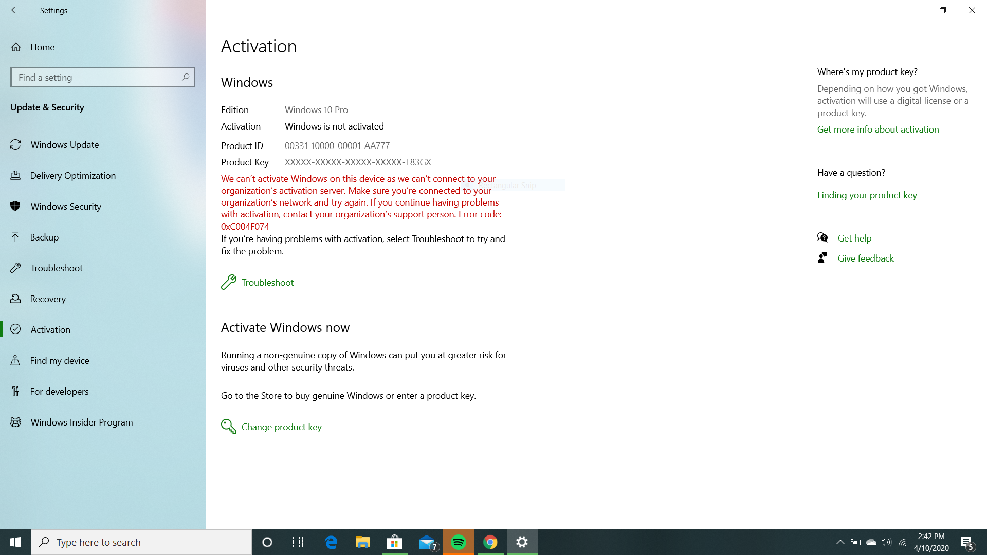 Not able to activate windows 10 009a9cd4-a92f-441e-a8e0-48c7c13175e6?upload=true.png