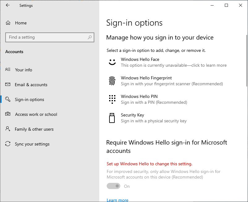 Missing password option in Windows 10 sign-in options. 00c7e917-4429-4cb4-95ea-3dcb6146f1d2?upload=true.png