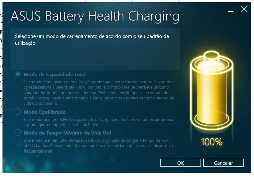 Asus battery  Health não esta me dando opção de escolha no modo de carregamento 00dcbe09-4f02-447c-b6a6-bdbffc359ff9?upload=true.png