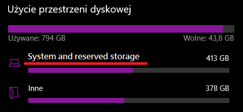 System is taking up 400GB of space. 010560f1-1ab8-4465-87b5-1bddb3f86f8b?upload=true.png