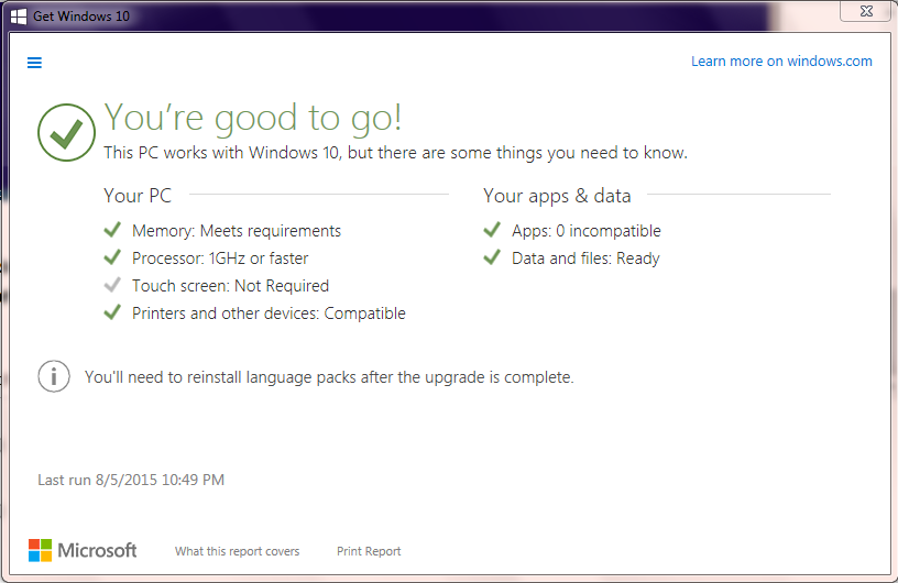 Sorry, we’re having trouble determining if your PC can run Windows 10 0179573d-6c04-4c7a-b95d-aee18eff9e42.png