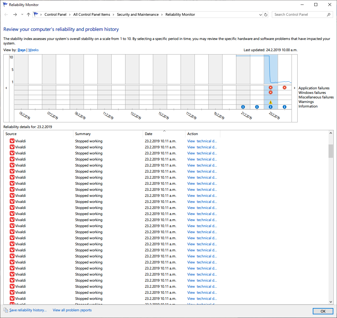 Reliability index dropped to 1 on new PC 0197dbaf-761a-4ff3-8cda-43ef19063d94?upload=true.png