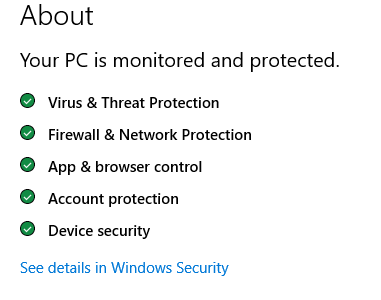 Windows 10 1903 missing 'Device performance & Health' in settings. 01adef1a-6c8f-4d08-a329-d7136ec5ccd8?upload=true.png