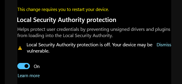 Windows Security Restart Bug, Local Security Authority Protection 01cca476-2528-425f-97b2-df61f1f64524?upload=true.png