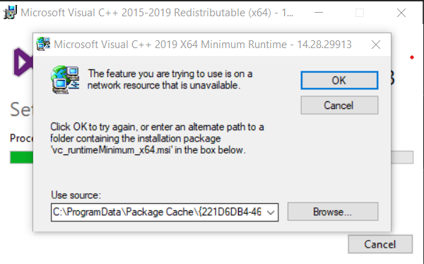 Problems Installing Microsoft Visual C 15 19 Redistributable X64