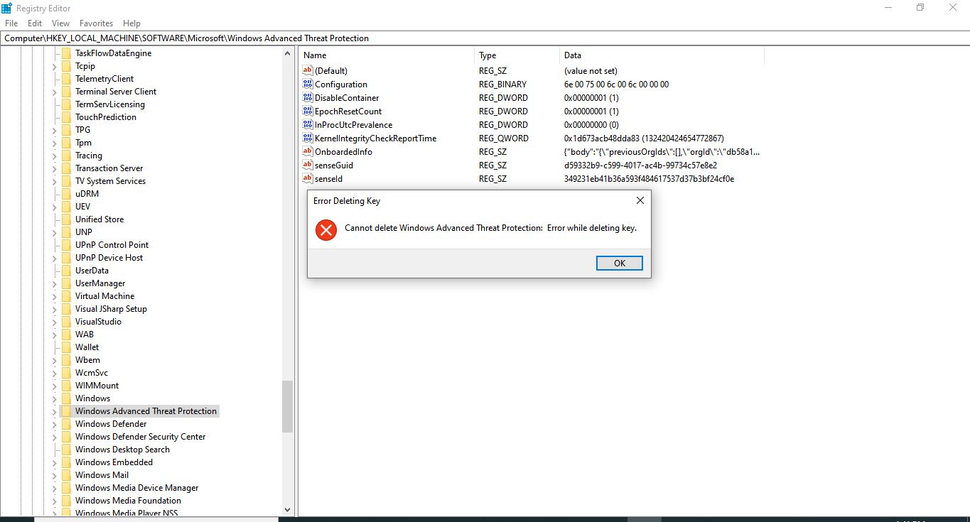 Unable to Offboard a Windows 10 device from Microsoft Defender ATP 029c41ba-045e-42ee-8637-88f9290a5310?upload=true.jpg