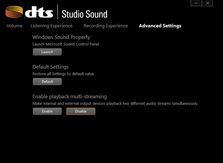 "DTS Audio Processing settings are unavailable with currently active audio devices" I am... 02b7746e-cef8-456a-a598-bdf380a68859.jpg