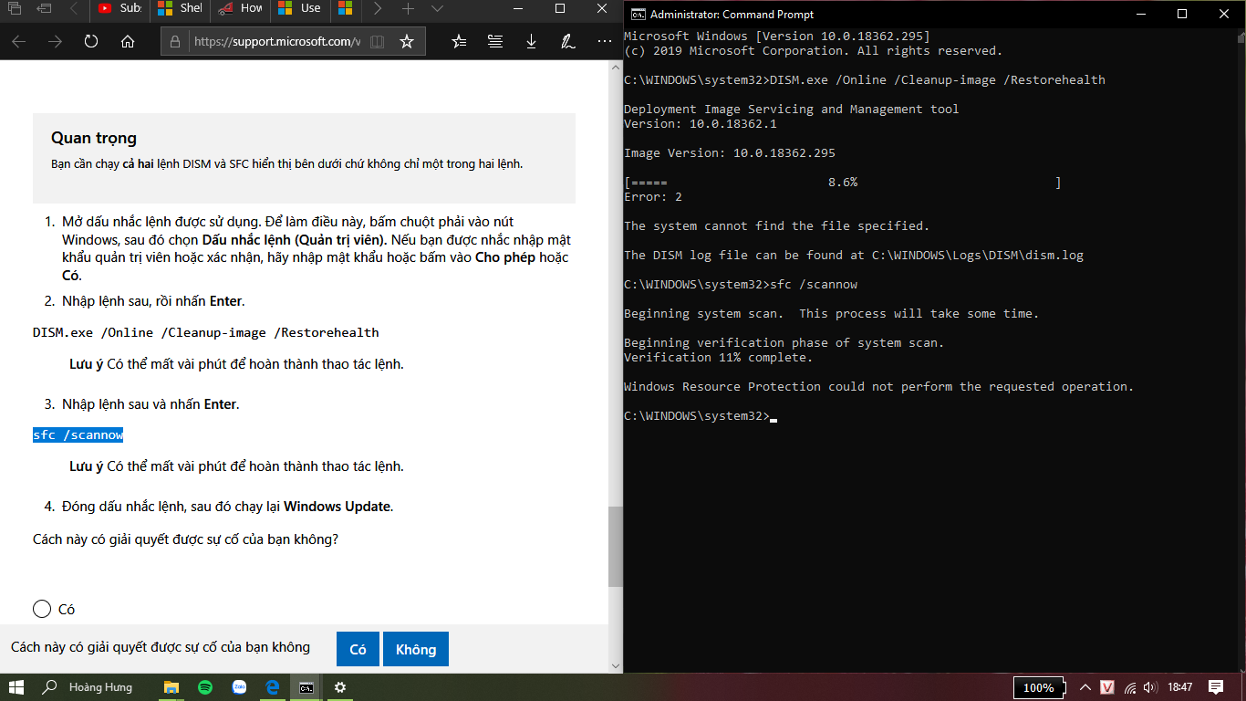 Get error BAD IMAGE on update KB4512508 (2019-08 Cumulative Update for Windows 10 Version... 02b9db46-7dd0-4592-bd88-6e3ccee17221?upload=true.png