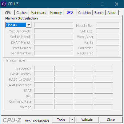 The software shows 2 RAM slots but can't find the second slot? 0378807e-a7a9-4608-a957-d26915a2413e?upload=true.png