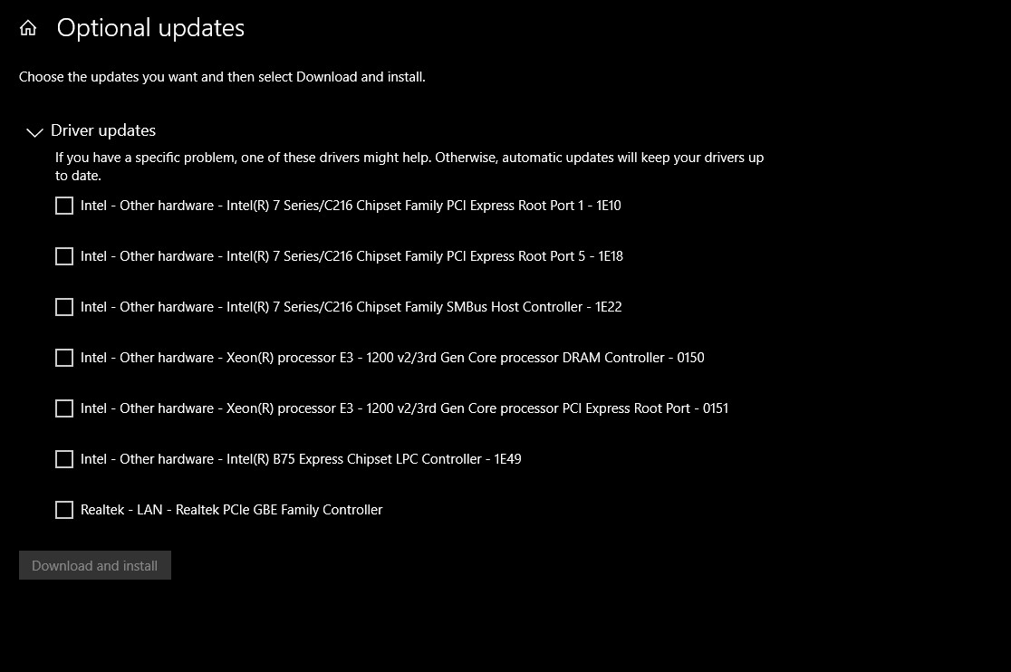 Should I select all of "Optional updates" ? 03846553-0b2a-4996-83fe-725990adc570?upload=true.jpg
