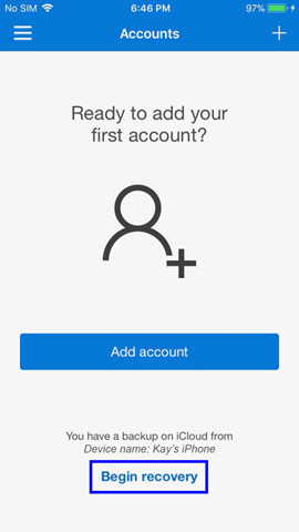 Unable to change Microsoft Authenticator email recovery account. What is best practice? 042318_1736_2.png