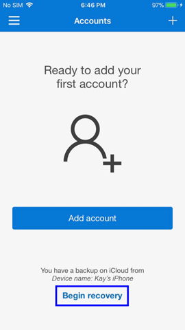 MS Authenticator backup only backed up my Microsoft account? 042318_1736_2.png