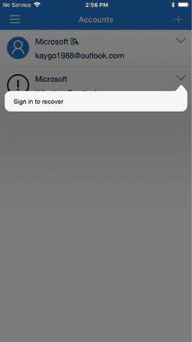 Problem: Twice, Microsoft Authenticator lost my iCloud backup (September 28, 2018) 042318_1736_4.png