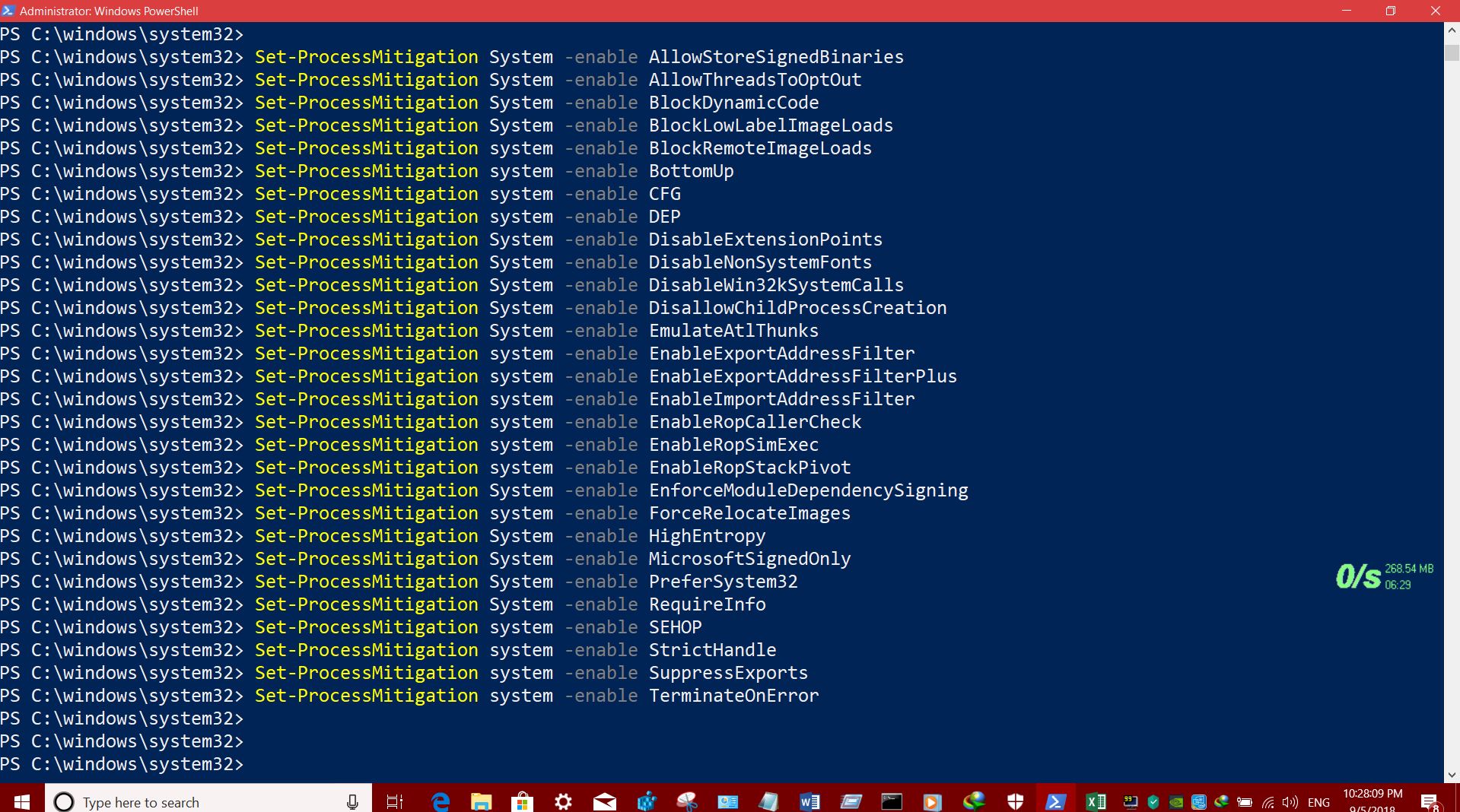 Disabled Exploit Protection System-wide but Process Explorer shows CFG and DEP enabled. 047e108b-7f0e-40c7-bde9-7defe44559ca?upload=true.jpg