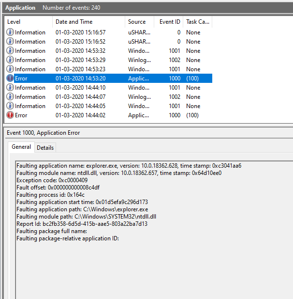 This PC does not load working on it. Windows explorer restarts automatically after closing... 04860922-59cf-408a-9cda-e5dc9175344b?upload=true.png
