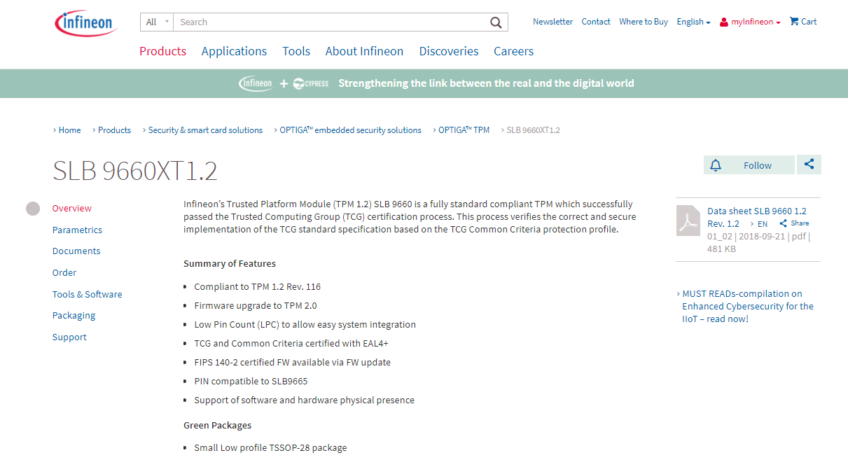 TPM 1.2 upgrade to TPM 2.0 is showing on manufacture website but not in windows to be used. 050ee874-221a-4069-bd69-42f6c26e495c?upload=true.png