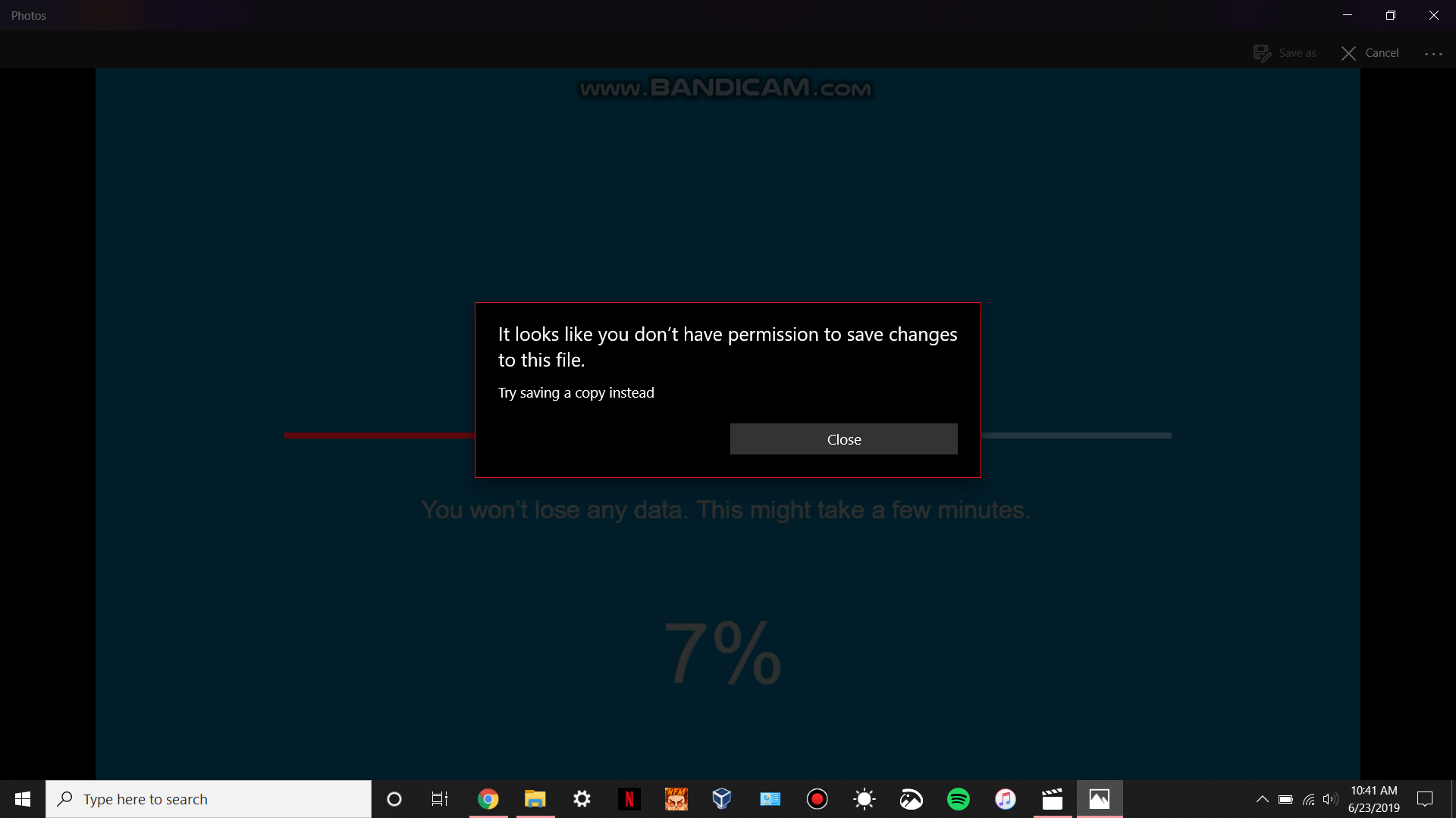 How do I fix "It looks like you don't have permission to save changes to this file"? 054481f8-5427-4760-badb-3bc62175be24?upload=true.png