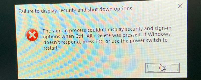 Failure to display security and shut down option 05b82ea5-ddaa-4dee-b8bf-2caa8199862b?upload=true.jpg