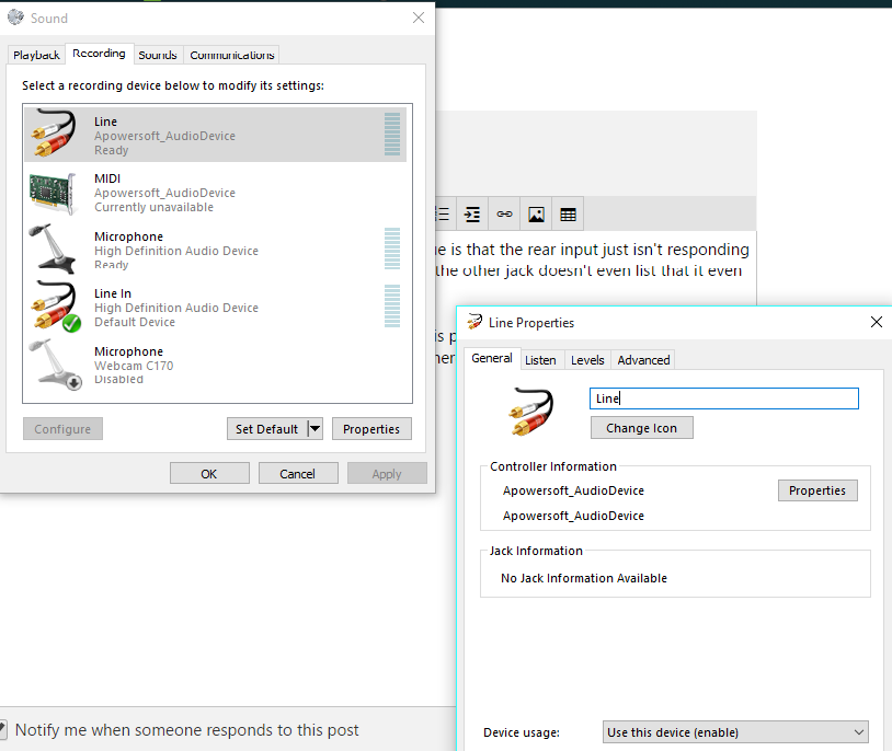Possible to disable mic of front port or give preference to the rear mic port? 05c3da65-8c9b-471b-b3d9-847754a901e7.png