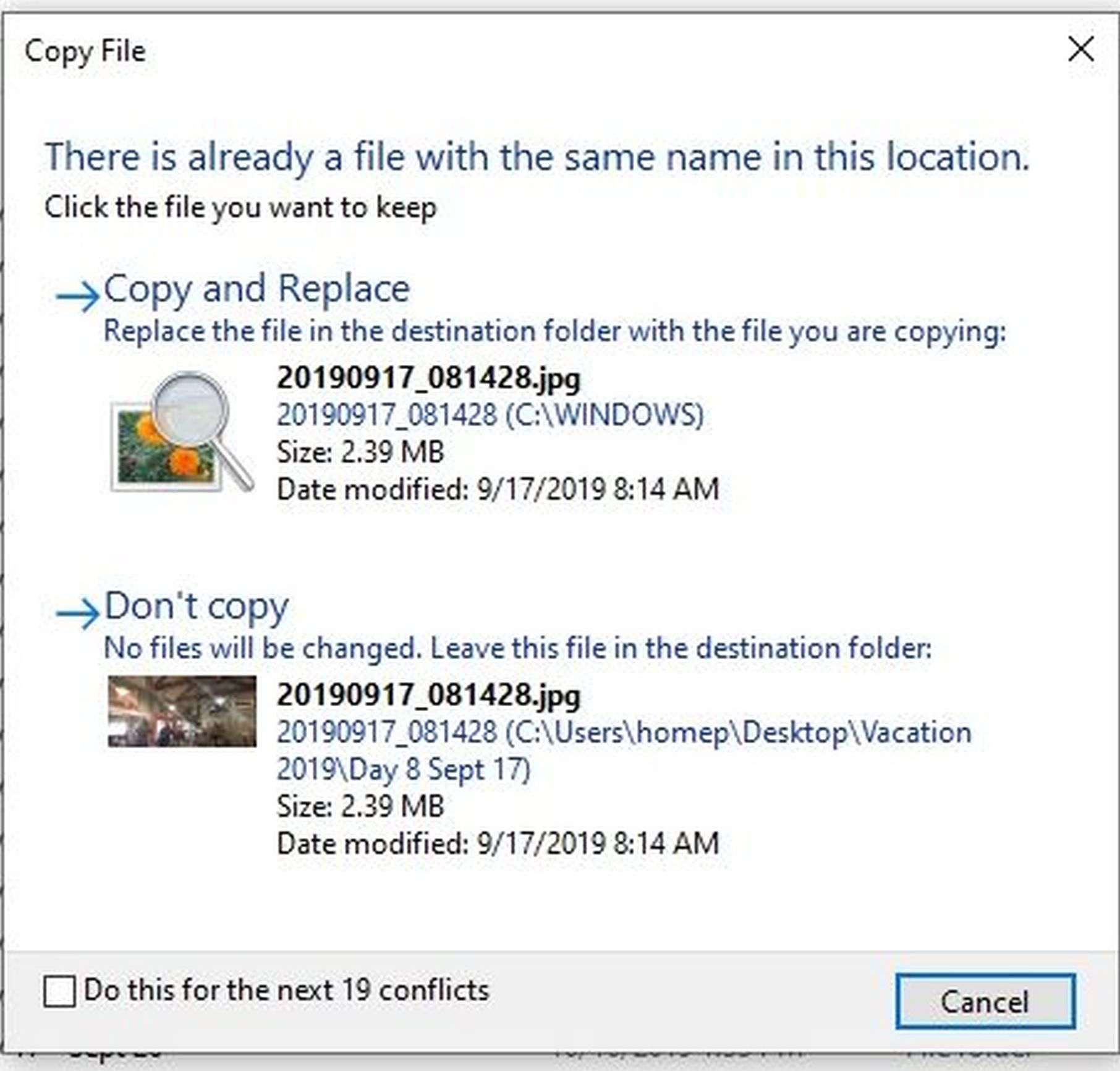 Compare Files Option Is Missing In My Win 10 for copying files w same name??? 05d674b5-87fe-46f5-a893-3f8639c1ff4e?upload=true.jpg