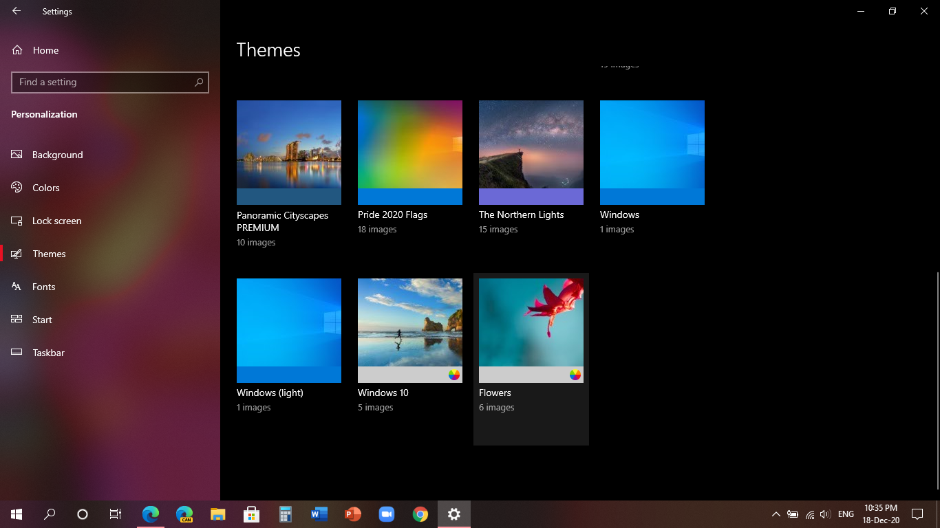 Themes not appearing in Settings after installing them from the Microsoft Store 063a9511-5b1c-4435-a89d-3dce781613b6?upload=true.png