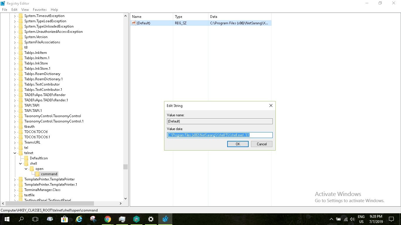 Unable to assign XShell application to URL: Telnet protocol 066df1f7-969c-4b14-a4cf-bee5a56cc5c0?upload=true.jpg