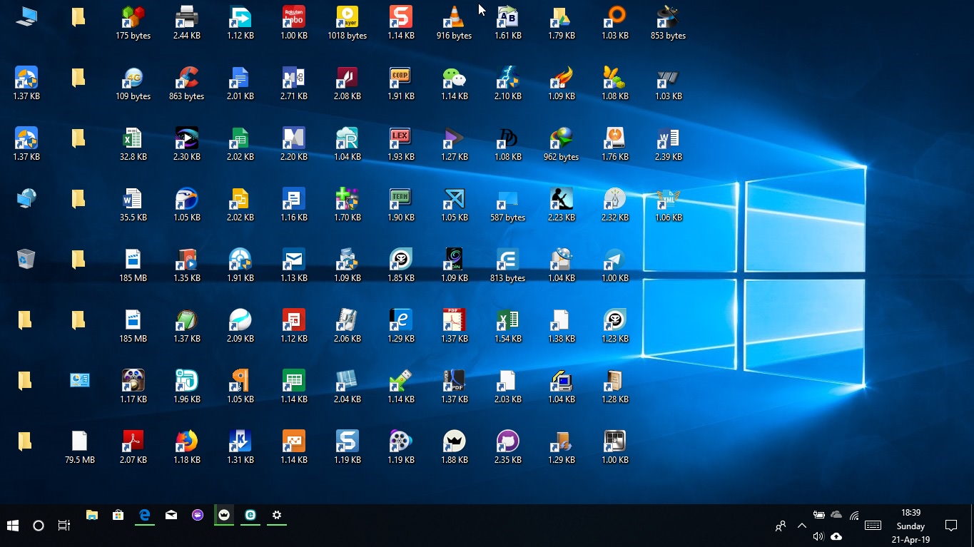 Desktop Icons Displaying Sizes Instead On Their Names