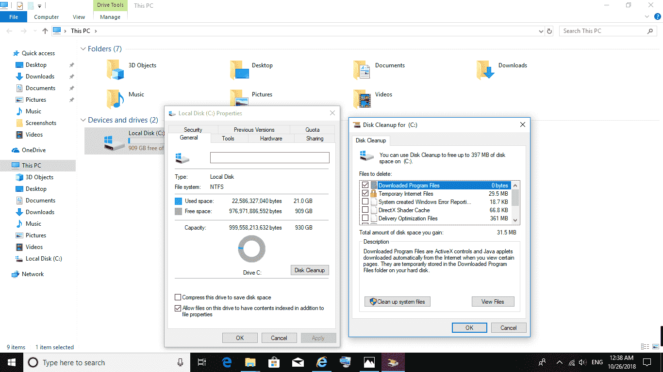 NOW DISK CLEANUP NOT WORKING IN WINDOWS 10 1803 AFTER UPDATE October 24, 2018—KB4462933 (OS... 07620b86-970e-4ab9-9d25-00002789f9ef?upload=true.png