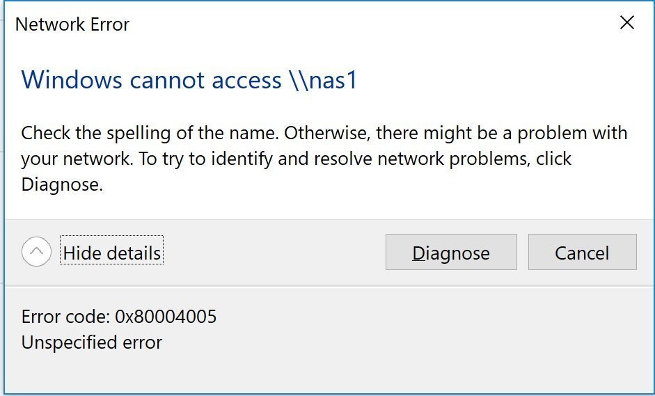 No network storage access from Windows 10 Pro machine 07ce0880-a7bf-4532-beb2-cc242ea903af?upload=true.jpg
