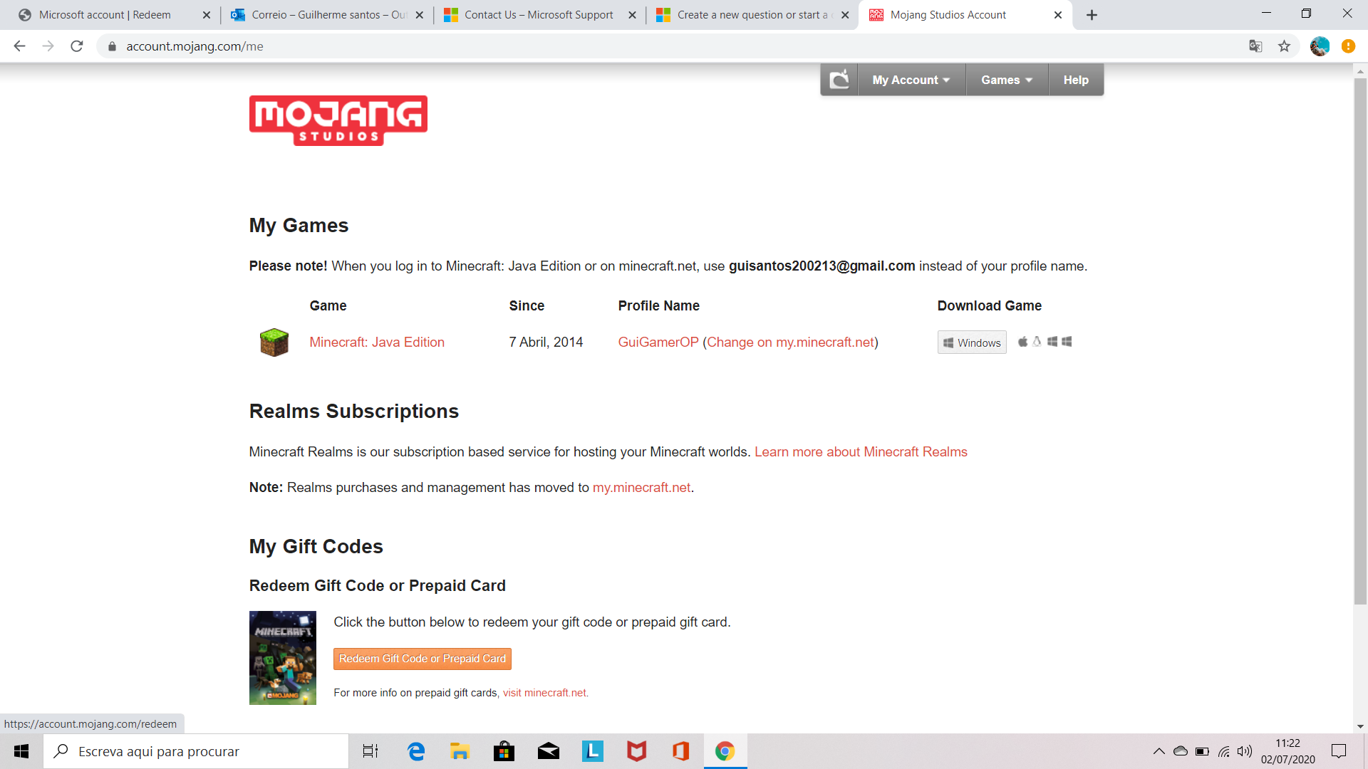 I can't redeem the code to install minecraft windows edition 08a09f72-5a49-4c79-9cbd-1b5af973fea0?upload=true.png