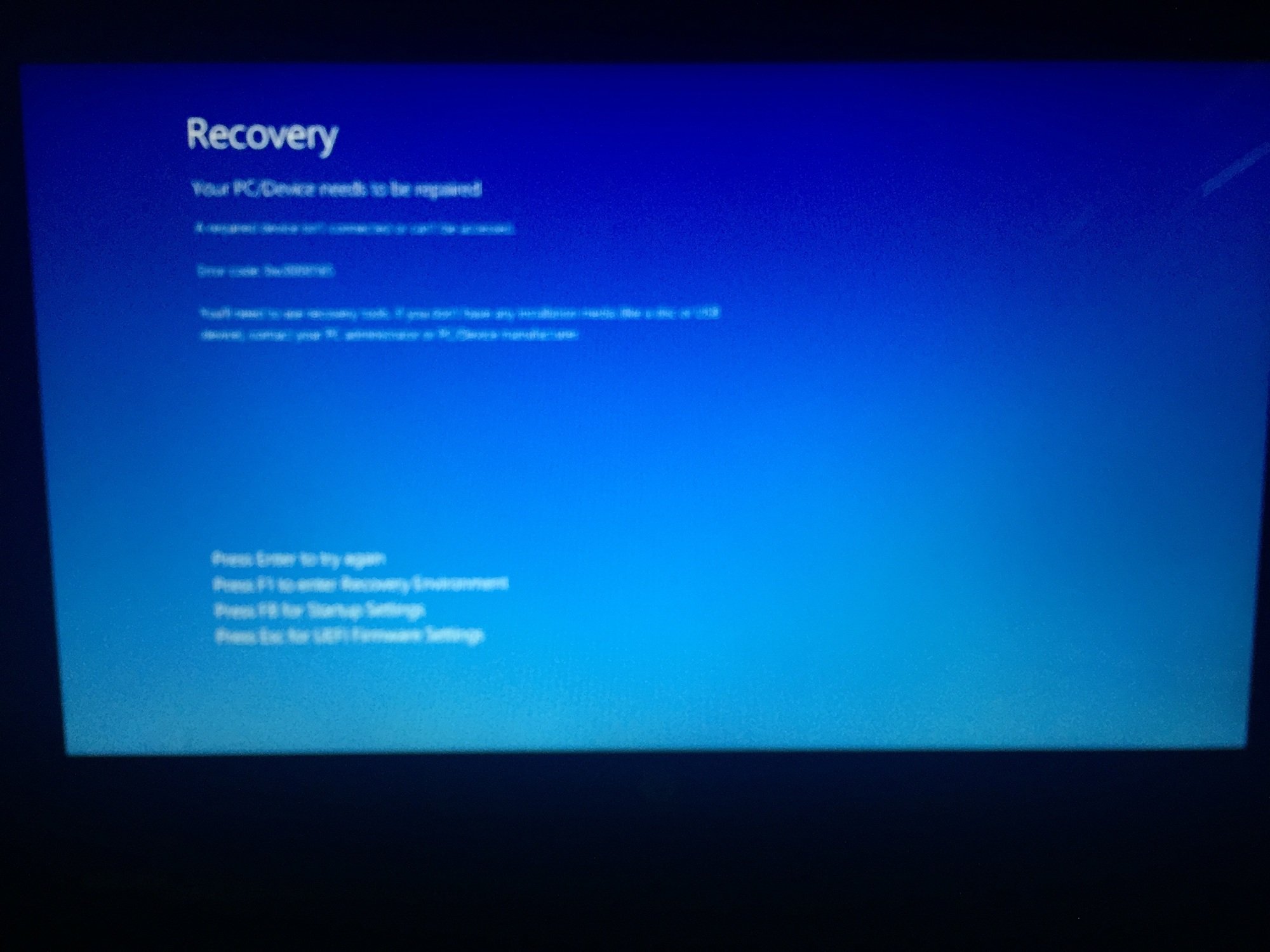 HP laptop stuck in Recovery Mode