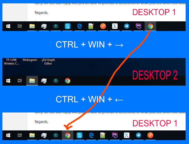 After virtual desktop switch, taskbar buttons are rearranged! 08f816fe-4b9d-453a-a2b5-2faee98c18fc?upload=true.jpg