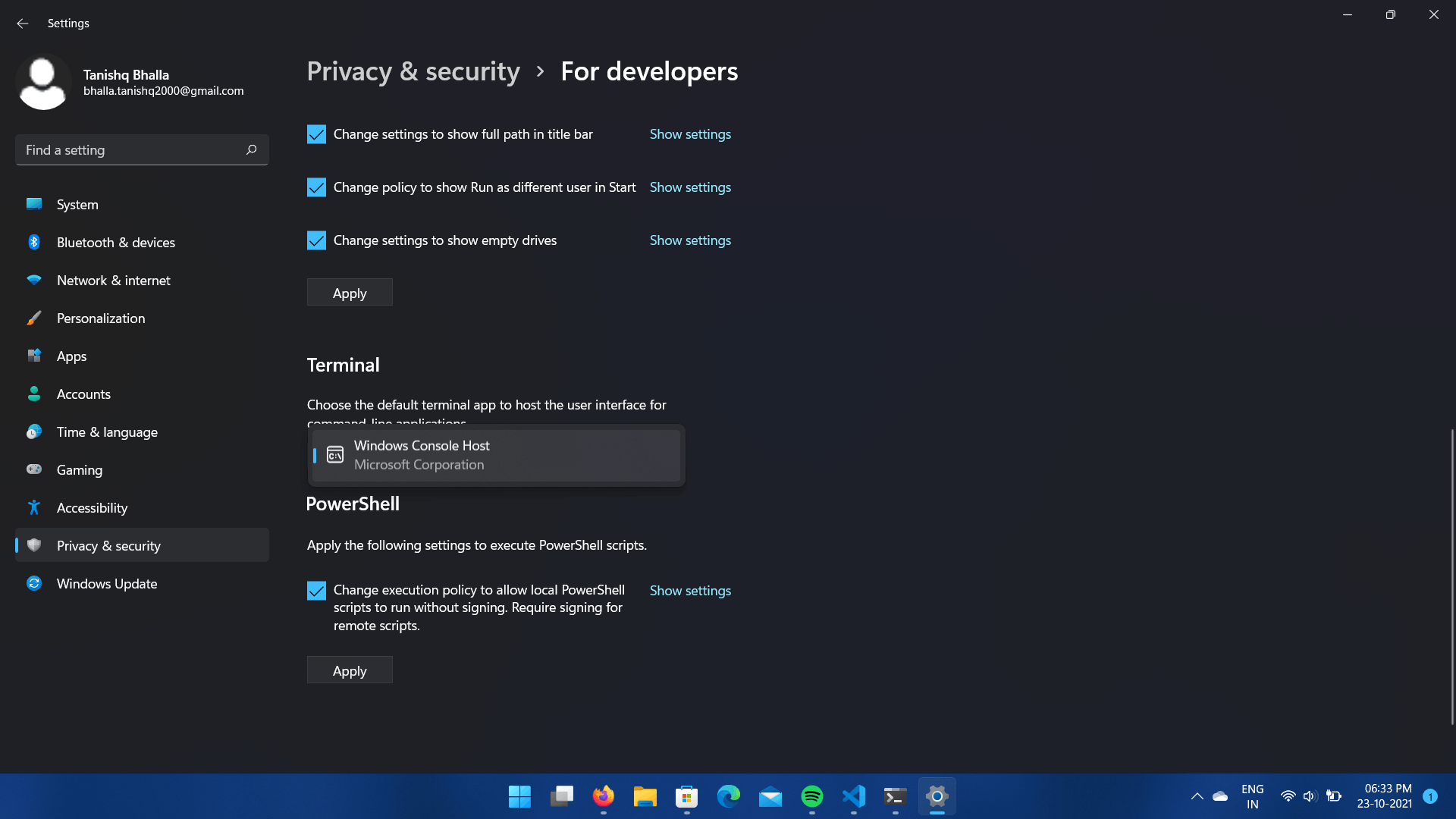 With Default Terminal set to Windows Terminal - Use start-process to launch PWSH in the... 090866c8-1365-4a70-b5c8-9cfe159592eb?upload=true.png