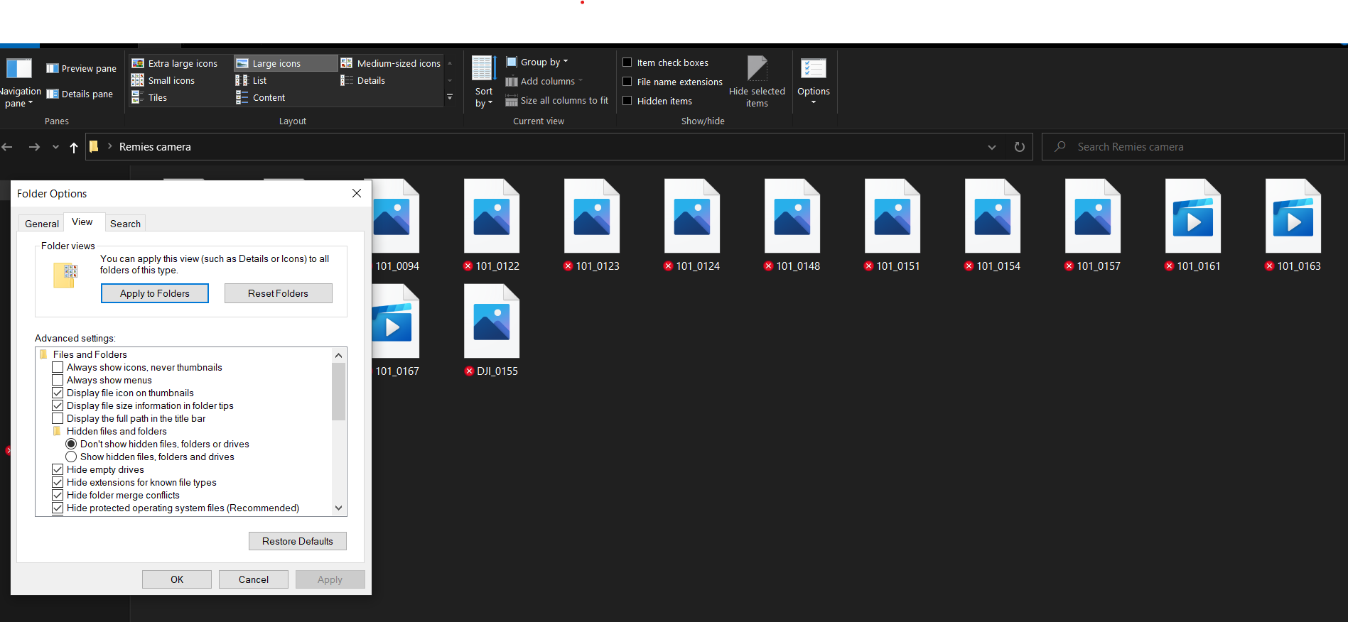 Files will still not show as thumbnails - will only display icons even after trying all of... 091cc910-0d31-43b0-860d-fa73d7bce325?upload=true.png