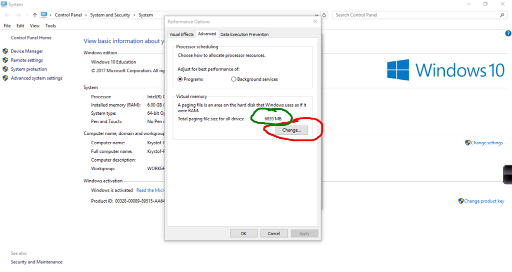 Too much virtual memory on a 6GB ram PC 096b718e-5c17-45de-8967-55d9b3f17f39.png