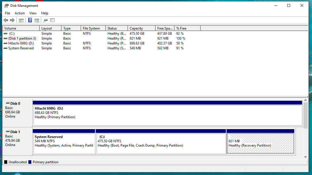 Windows 10 1903 and Insider preview 20H1, show 100% free space in recovery partition. (MBR... 09a3c513-f1d0-4ea5-b03b-44654cacce95?upload=true.png
