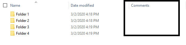 How do I add comments to a folder within File Explorer? 09c0f845-474a-4f79-89d0-25c97f4cf6d2?upload=true.png
