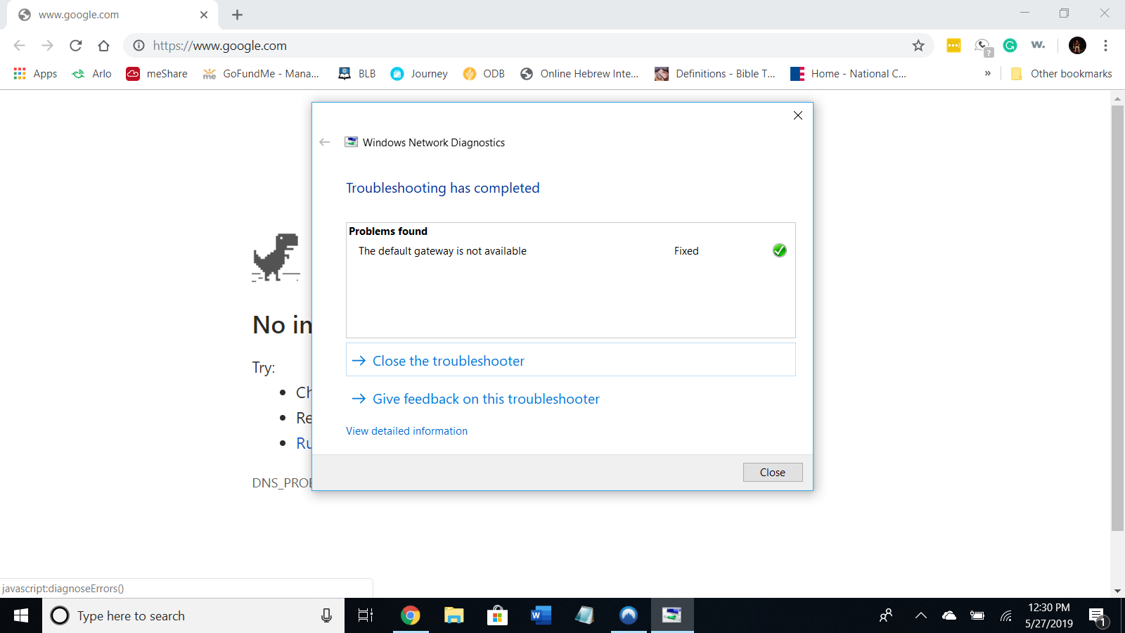Anyone else having "default gateway is not available" issues after (KB4499167) update? 09d1f2d1-7a6f-4e4a-b87c-ae414a55d1f6?upload=true.png