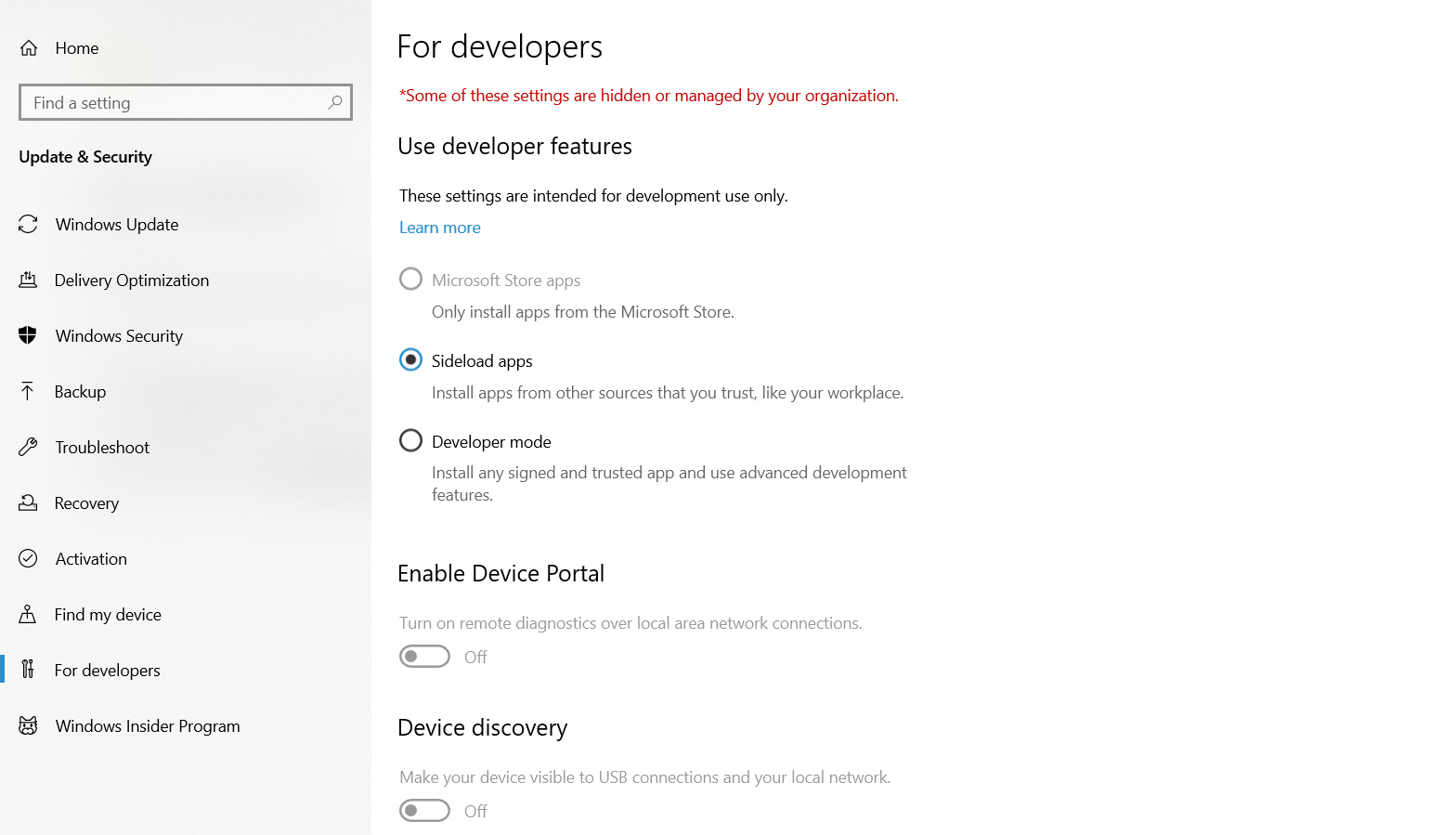 "some of these settings are hidden or managed by your organization" windows 10 pro for... 09d8a20b-2f37-4c0b-ad8b-d53b8282092f?upload=true.png