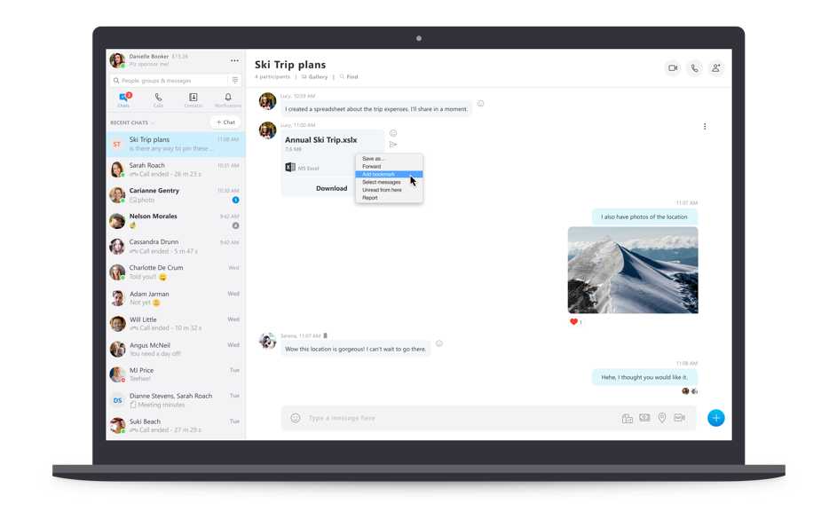New Skype Insider Preview version 8.51.76.61 adds Message Bookmarks 09e2d481-3f7e-4117-abef-0935be15e152?upload=true.png