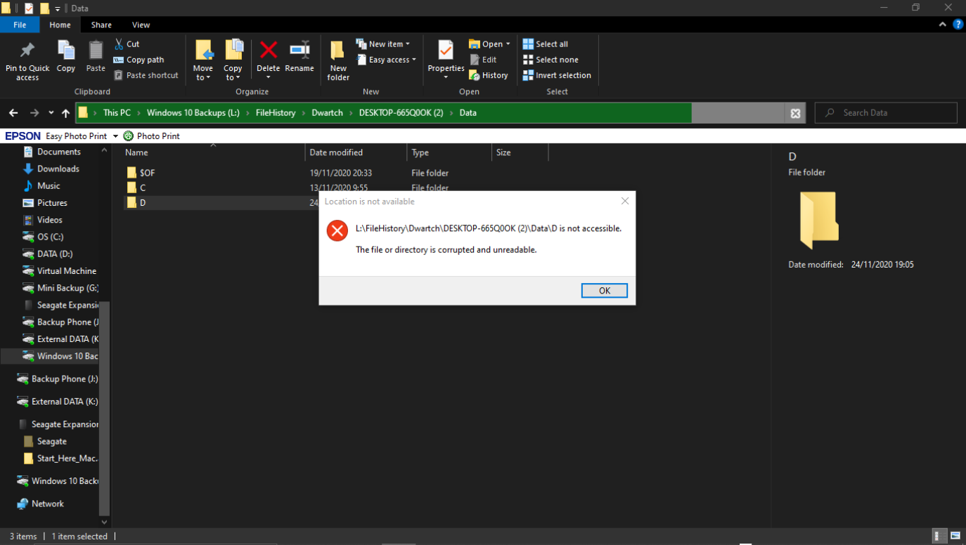 My Seagate Expansion 1TB on File history D is not accessible. The file or directory is... 0a868979-b9e9-4ef6-ba2e-803b88bb4faf?upload=true.png