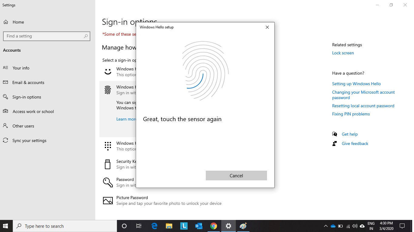 Not able to login into windows using fingerprint, also Hello PIN is giving PIN Error... 0b540290-6cc7-4d7b-9cc4-3389ceb8e630?upload=true.jpg