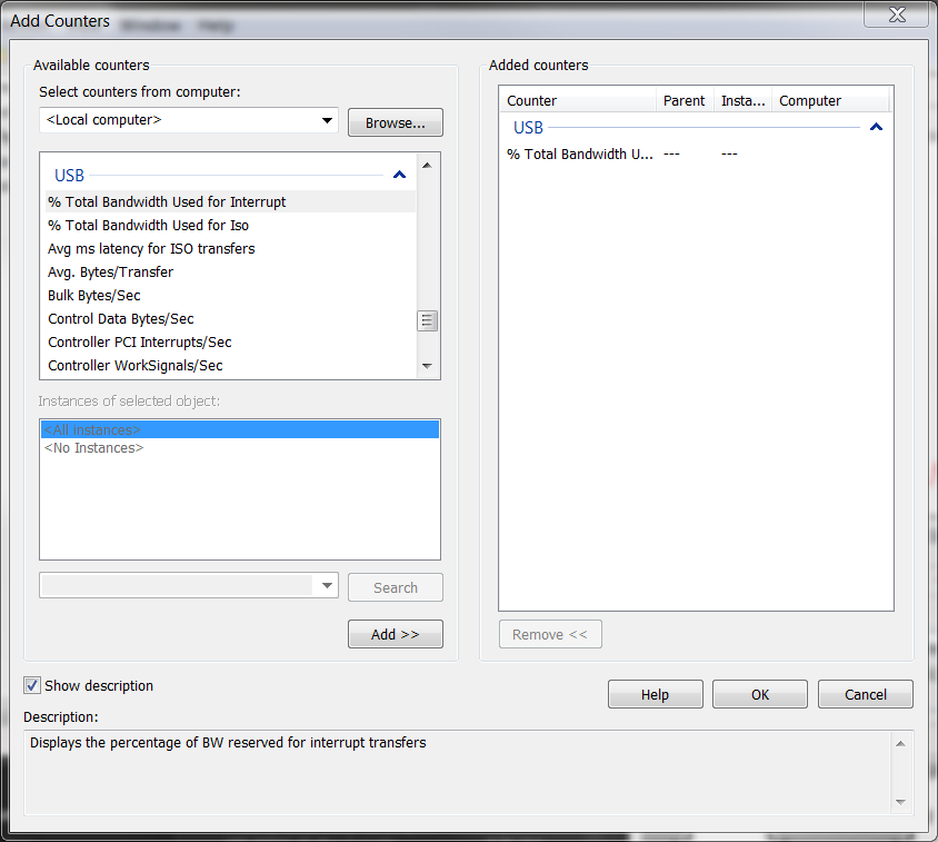Performance monitor counter values VS System.Diagnostics