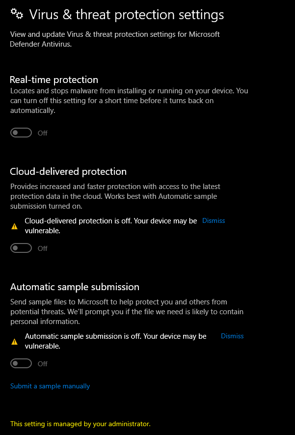 Problem with Security Settings not sure Windows Defender is working at all 0c51a801-bb0b-4e21-886f-f9eabe8a08b0?upload=true.png