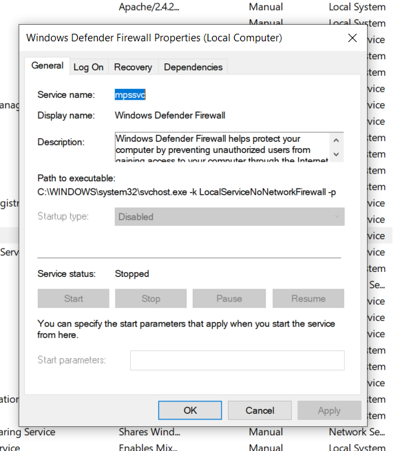 I am unable to start Windows Defender on my system 0cb5324f-d845-4963-bc52-d95c0822a775?upload=true.png