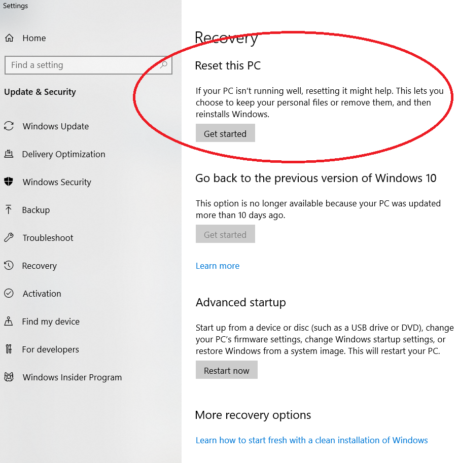 "Reset this PC" option missing on Recovery menu 0d44ba8a-34ed-438c-879f-5f0857648bf7?upload=true.png