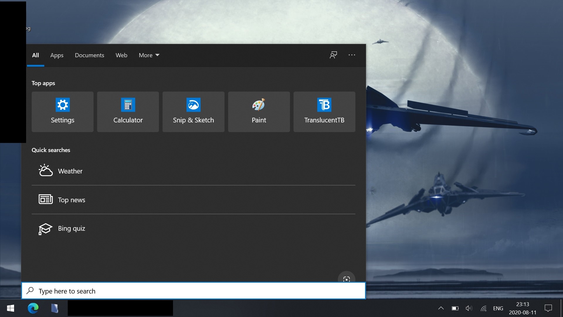 Windows three finger search coverup the taskbar and make the rest of the backscreen black Fixed 0ddf74d5-0e68-403b-8edf-c879e0bbbe43?upload=true.jpg
