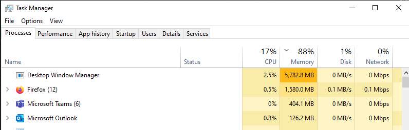 Desktop Windows Manager DWM 5GB - High Memory Use 0e5ba1a7-c6ed-4b6a-b6b8-7abed4b833c1?upload=true.png