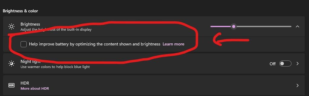 How to disable content adaptive brightness on a desktop on Windows 11? 0eb8cf16-8c86-429d-b394-3436216e363a?upload=true.jpg